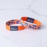 Tap To Pray™ Wristbands - Team Camo - Orange & Grey