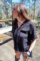 Hold the Reins Lace Detail Hi-Low Top  Jade