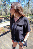 Hold the Reins Lace Detail Hi-Low Top  Jade