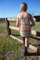 Nicole Gathered Cami Top- Mexican Flowers