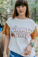 Game Day sequins Sleeve Tee