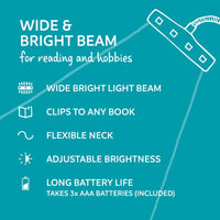 The Really Bright Book Light: Light Gray~In Store