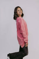 Acid Washed Sweatshirt - Pink