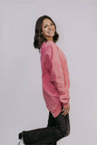 Acid Washed Sweatshirt - Pink