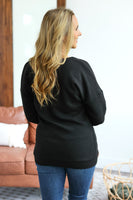 Brittney Button Sweater - Black ~ In store