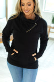 Classic ZipCowl Sweatshirt - Black