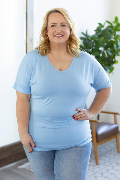 Chloe Cozy Tee - Soft Blue ~In Store