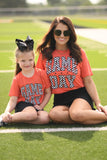 Orange Checkered Game Day Tee