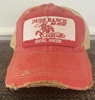 Dude Ranch Resort, Big Fork, Montana Cap Distressed Four Colors