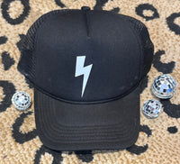 Black Lightning Bolt Trucker Hat