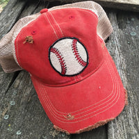 Distressed Baseball Cap Choose from 10 Colors