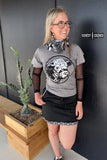 Howdy Hereford Mesh Sleeve Top