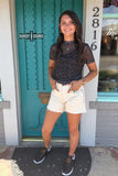 Lariat Mesh Top