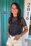 Lariat Mesh Top