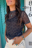 Lariat Mesh Top