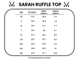 Sarah Ruffle Top - Navy