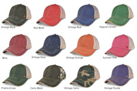 Distressed Baseball Cap Choose from 10 Colors