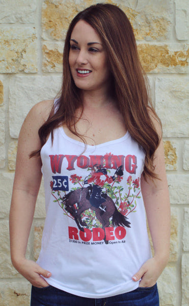 Wyoming Rodeo Racer Back Tank