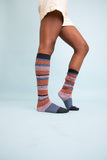 Boho Stripe Boot Socks One Size / Gray