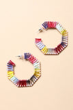 Colorful Raffia Earrings Jewelry