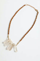 Crystal Drop Suede Necklace Jewelry