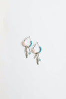 Dainty Feather & Fringe Hoop Earrings Jewelry