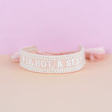 Embroidered Woven Tassel Bracelet