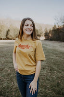 Howdy! Tee- Mustard