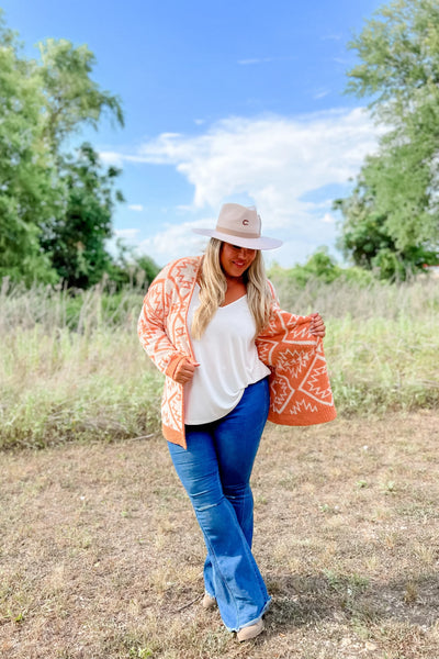 Reversible Cardigan-Black Aztec ~Santa Fe