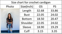 Crochet Sleeve Cardigan-Teal