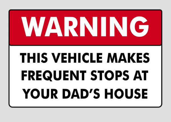 Warning This Vehicle Makes Frequent Stops Sticker Decal