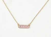 B**** Enamel Gold Necklace ~ In Store