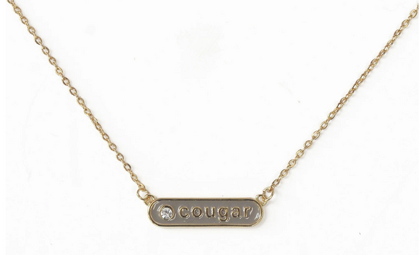 Cougar Enamel Gold Necklace ~ In Store