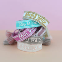 Embroidered Woven Tassel Bracelet