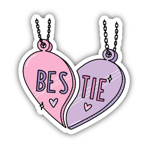 Bestie Heart Charm Necklace Sticker