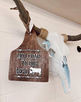 Oversized Cattle Tag ~ In Store