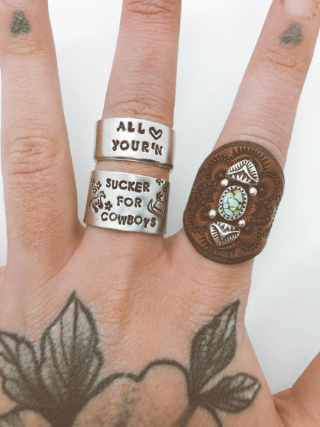 Sucker For Cowboys Ring ~ In Store