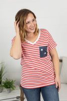 MARKDOWN ~ Chloe Cozy Tee - Stars and Stripes ~ In Store