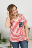 MARKDOWN ~ Chloe Cozy Tee - Stars and Stripes ~ In Store