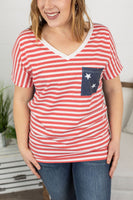 MARKDOWN ~ Chloe Cozy Tee - Stars and Stripes ~ In Store
