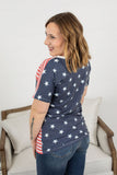 MARKDOWN ~ Chloe Cozy Tee - Stars and Stripes ~ In Store