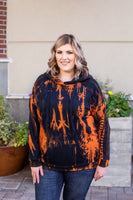 MARKDOWN ~ Zoey Hoodie - Black and Orange~In Store