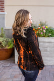 MARKDOWN ~ Zoey Hoodie - Black and Orange~In Store