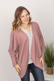 MARKDOWN ~ Emma Cocoon Cardigan - Waffle Knit - Dusty Rose ~ In Store