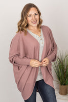 MARKDOWN ~ Emma Cocoon Cardigan - Waffle Knit - Dusty Rose ~ In Store