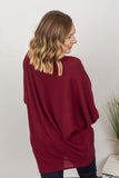 MARKDOWN ~ Emma Cocoon Cardigan - Waffle Knit - Burgundy ~ In Store