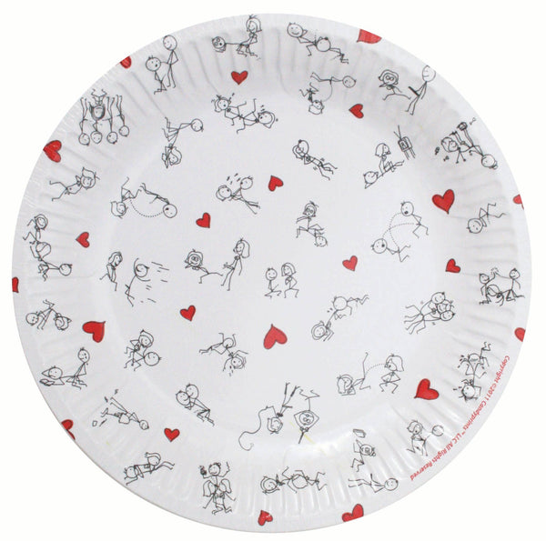 Stick Figure Naughty Plates