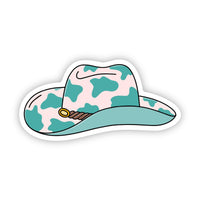 Teal Cowgirl Hat Sticker