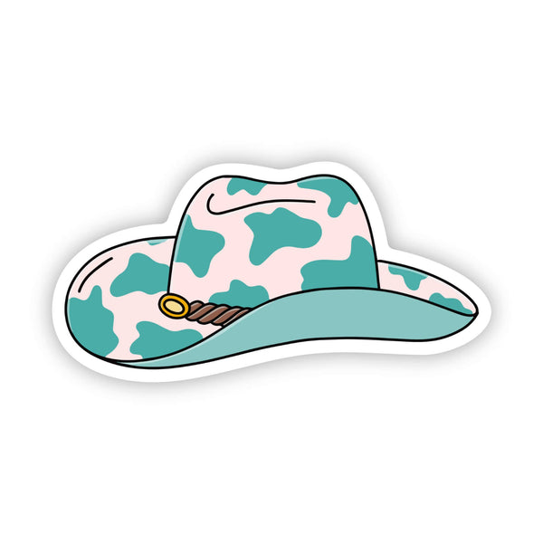 Teal Cowgirl Hat Sticker