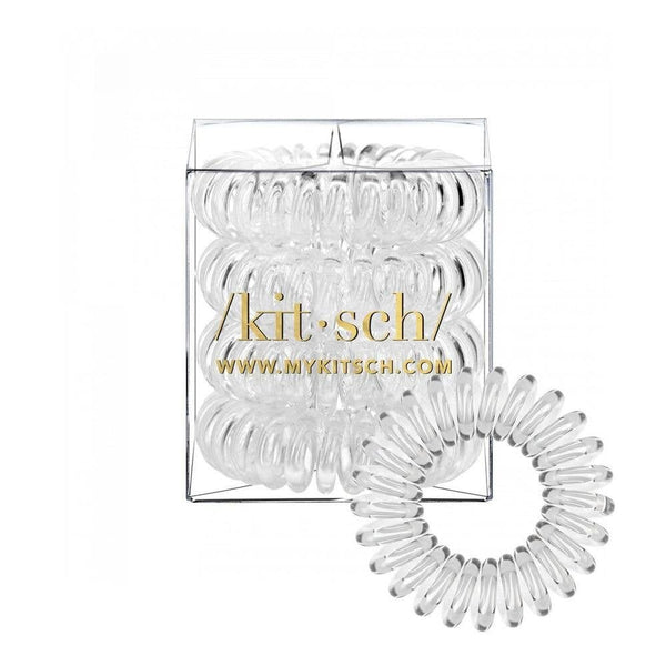 Spiral Hair Ties 4 Pack - Clear ~ In Store